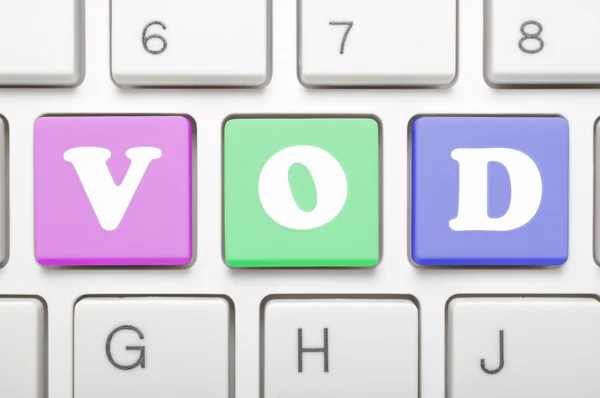 Vod key on keyboard — Stock Photo, Image