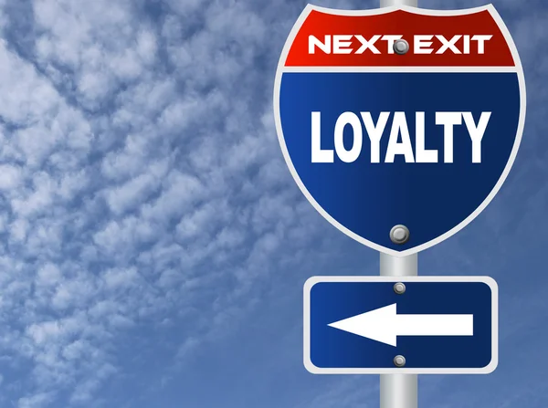Znak drogowy lojalność — Zdjęcie stockowe