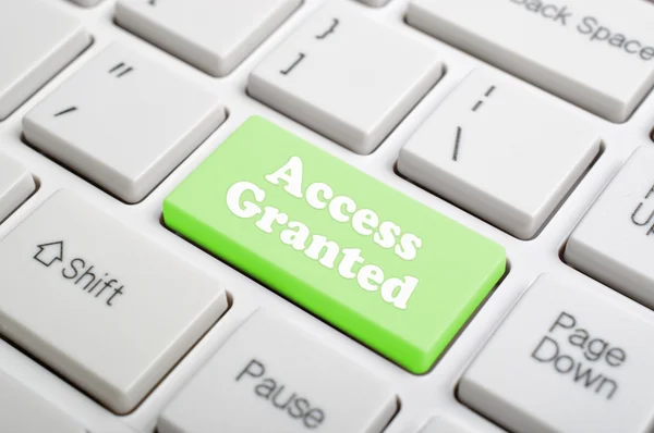 Access granted on keyboard — Stock Photo, Image