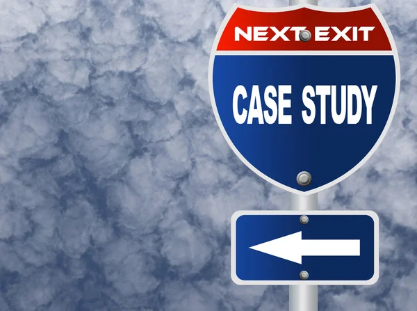 Case study road sign — Stock Photo, Image