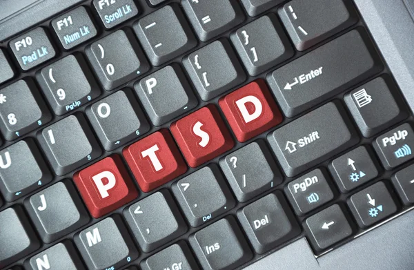 PTSD κλειδί στο πληκτρολόγιο — Φωτογραφία Αρχείου