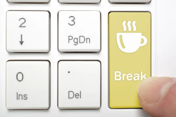 Pressing break key on keyboard — Stock Photo, Image