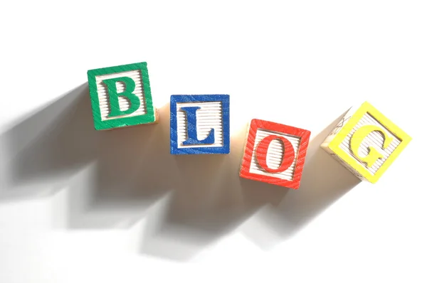 Alfabet block stavning ord bloggen — Stockfoto