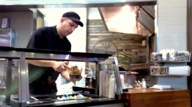 New York patates mağazasında sayacı kullanıma bir tarafı