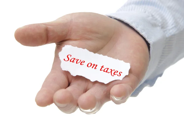 Salvar em impostos - Nota Seriers — Fotografia de Stock