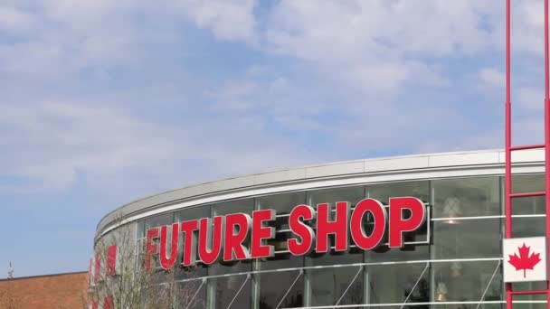 Fuera de la toma de la tienda Future en Coquitlam BC Canadá . — Vídeo de stock