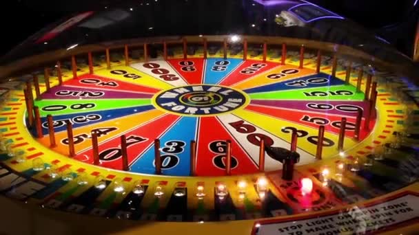 Fechar roda da fortuna jogo — Vídeo de Stock
