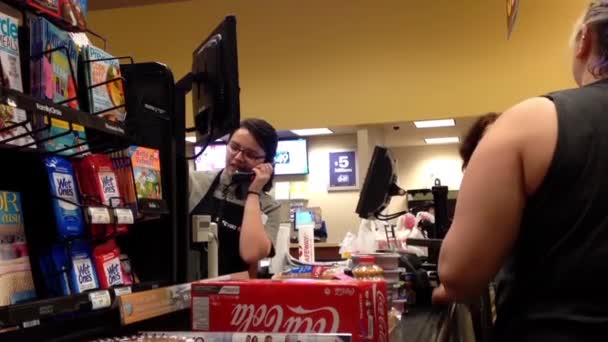 Sayaç Safeway mağaza içinde kullanıma bir tarafı — Stok video