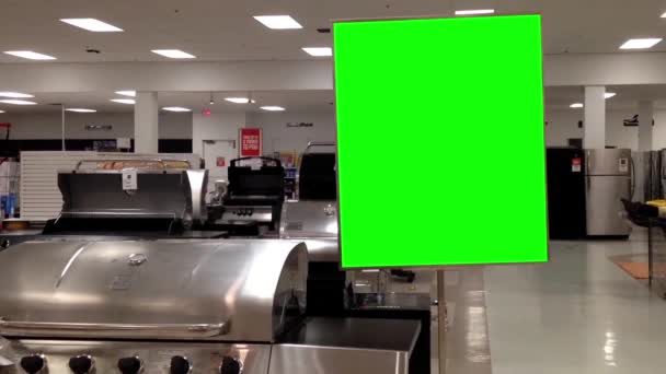 코퀴틀람에 코퀴틀람 센터 쇼핑몰 내 광고에 대 한 녹색 빌보드 bc 주 캐나다. — 비디오