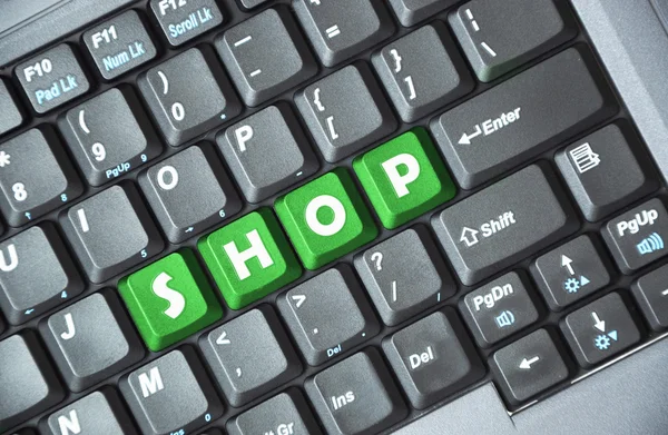 Shop-Taste auf der Tastatur — Stockfoto