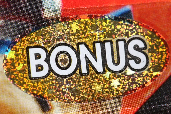 Close up bonus section on lottery ticket — Stock Photo, Image