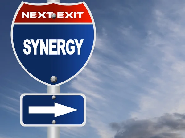 Synergy road sign — Stock Photo, Image