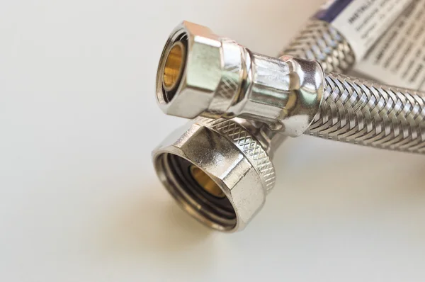 Faucet connector on white background — Stock Photo, Image