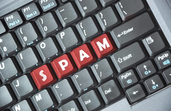 Spam κλειδί στο πληκτρολόγιο — Φωτογραφία Αρχείου