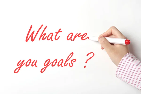 What are you goals concept — Stock Photo, Image