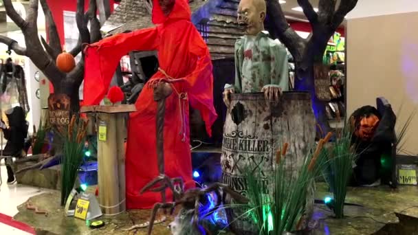 Tienda de fantasmas de Halloween en venta en Burnaby BC Canada . — Vídeos de Stock