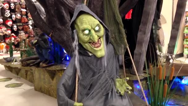 Loja de fantasmas de Halloween assustador para venda em Burnaby BC Brasil . — Vídeo de Stock