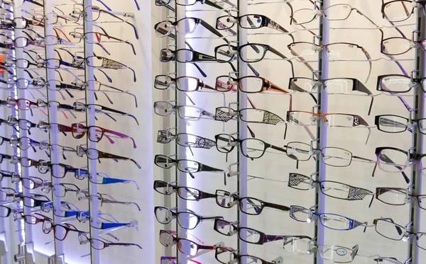Nära håll display glasögon — Stockfoto