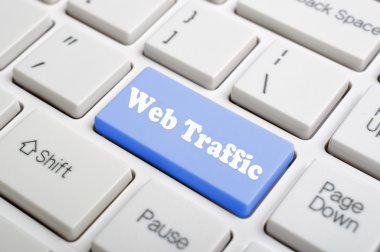 Web Trafik anahtar üstünde klavye