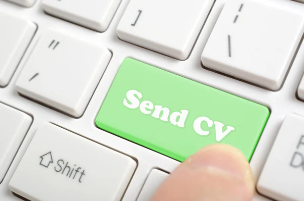 Pressing send CV key on keyboard — Stock Photo, Image