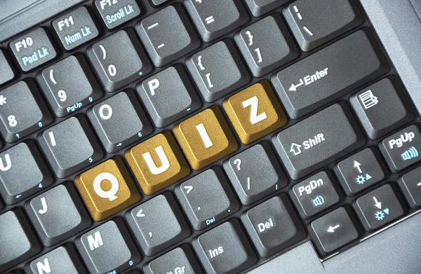 Quiz-toets op toetsenbord — Stockfoto