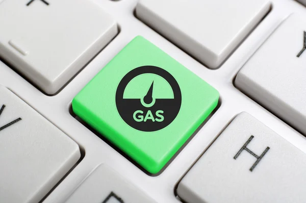 Tecla de gas en el teclado —  Fotos de Stock