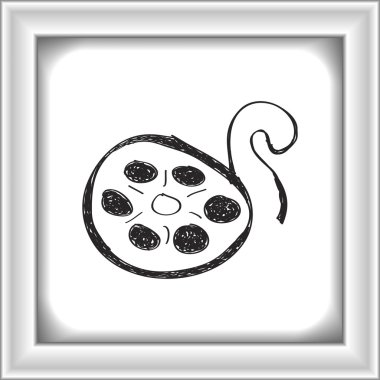 Bir film reel basit doodle