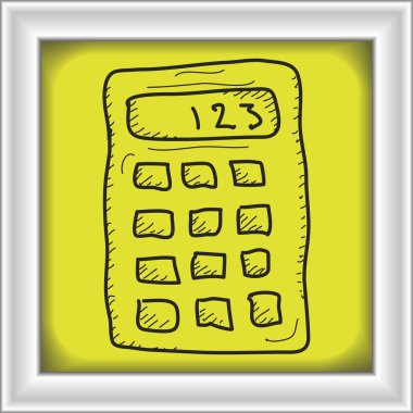 Bir hesap makinesi basit doodle