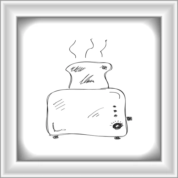 Simple doodle of a toaster — Stock Vector