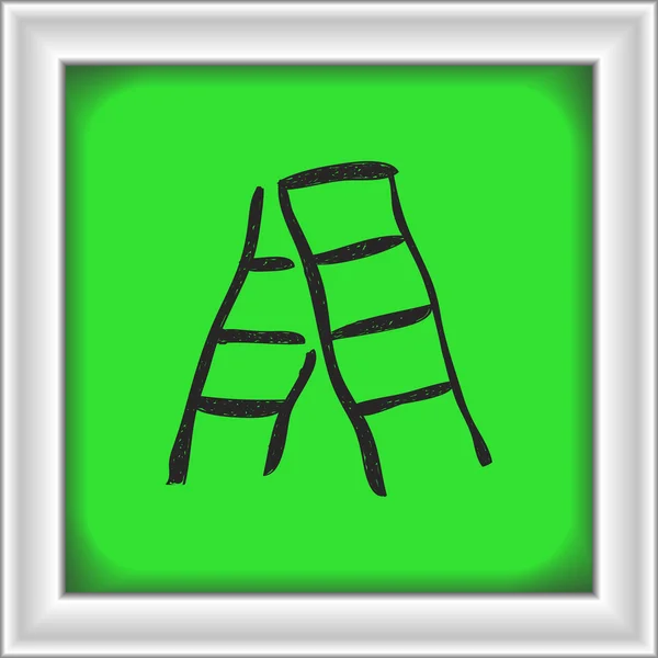 Einfaches Doodle einer Leiter — Stockvektor