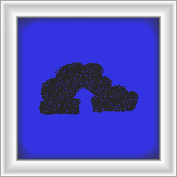Bir bulut basit doodle — Stok Vektör