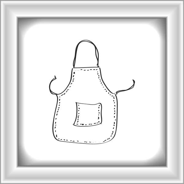 Простые каракули фартука — стоковый вектор