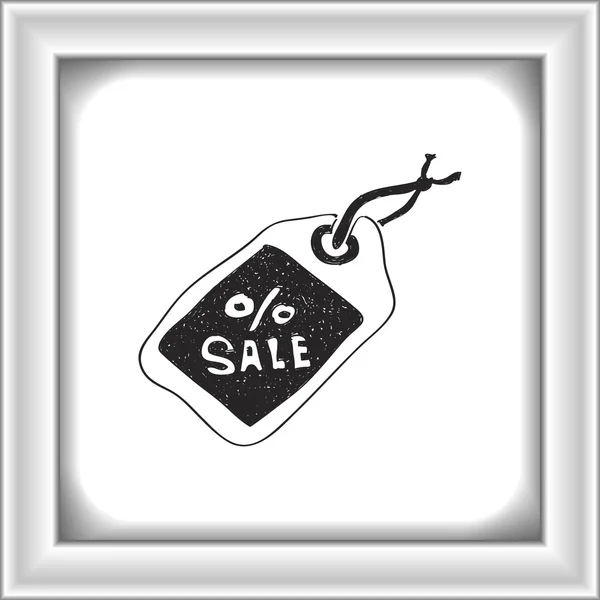 Simple doodle of a sale tag — Stock Vector