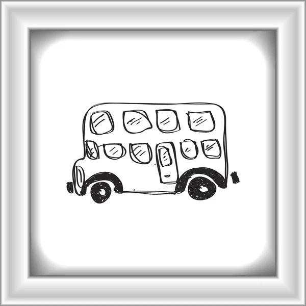 Einfaches Doodle eines Busses — Stockvektor