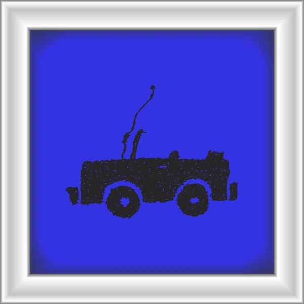 Proste doodle jeep — Wektor stockowy