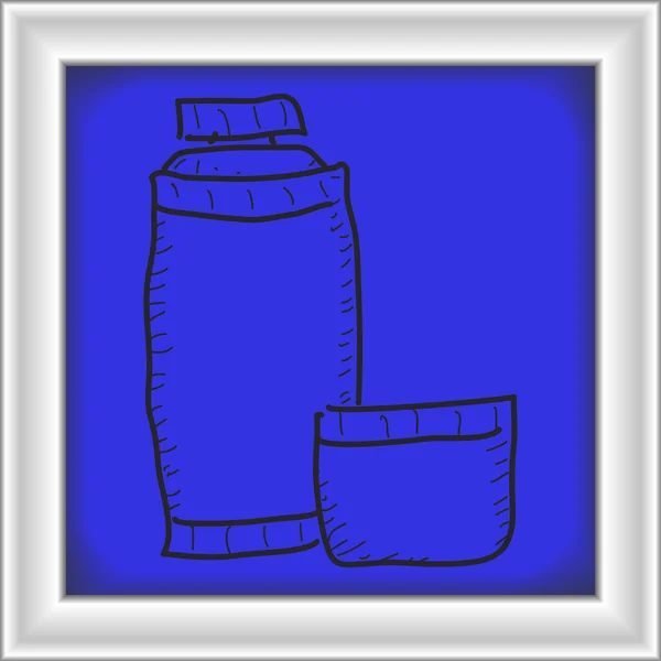 Bir şişesi basit doodle — Stok Vektör
