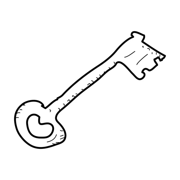 Einfaches Doodle eines Schlüssels — Stockvektor