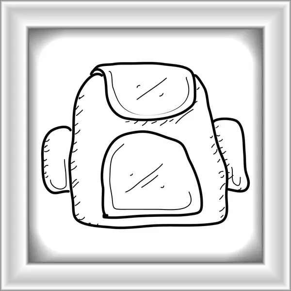 Einfaches Doodle eines Rucksacks — Stockvektor
