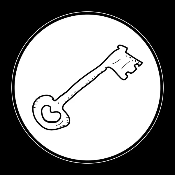 Simple doodle of a key — Stock Vector