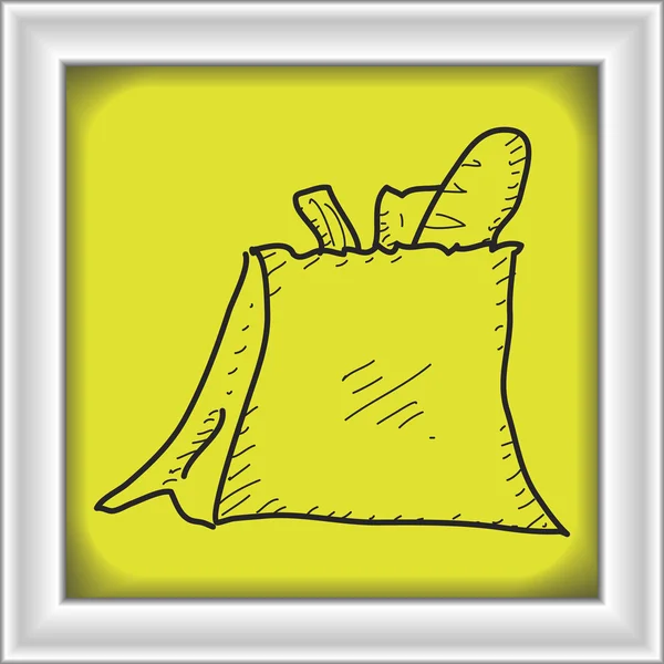 Jednoduchý doodle nákupní tašky — Stockový vektor