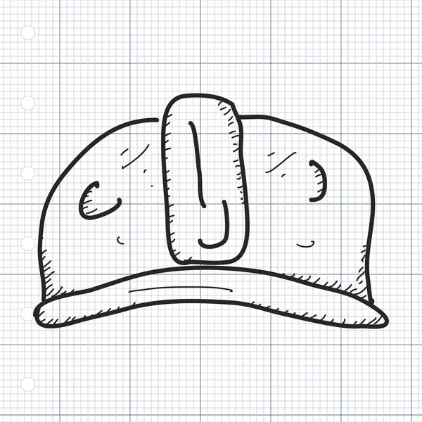 İnşaat şapka basit doodle — Stok Vektör