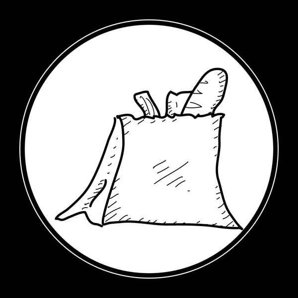 Semplice scarabocchio di una shopping bag — Vettoriale Stock