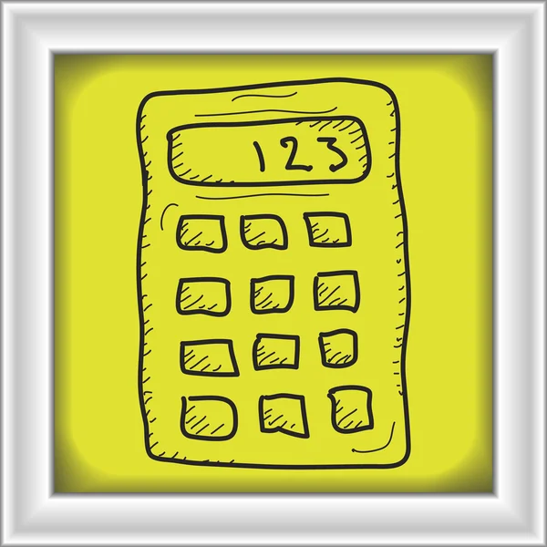 Doodle simples de uma calculadora —  Vetores de Stock