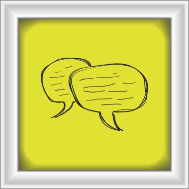 Bir konuşma balonu basit doodle