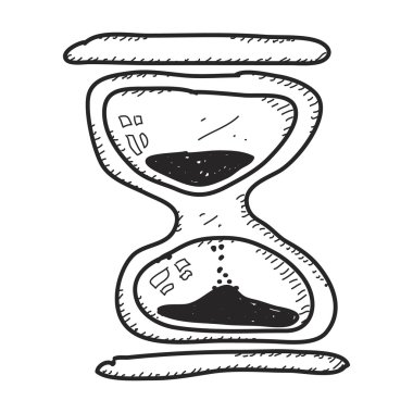 Bir kum saatinin basit doodle
