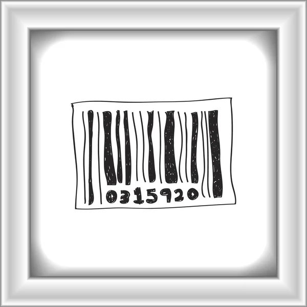 Einfaches Doodle eines Barcodes — Stockvektor