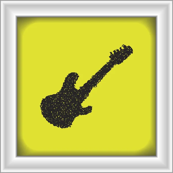 Doodle simples de uma guitarra —  Vetores de Stock