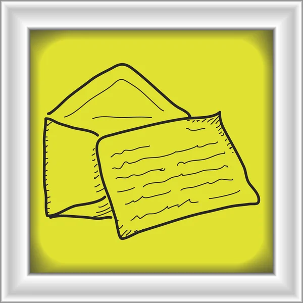 Doodle simples de uma carta — Vetor de Stock