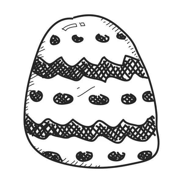 Simple doodle of an easter egg — Stock Vector