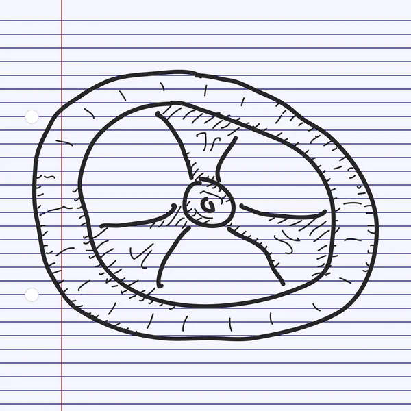 Простые каракули на руле — стоковый вектор